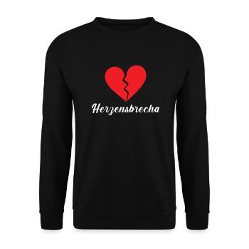 Lustiger Spruch Witzig Humor Geschenkidee - Unisex Pullover - Schwarz - Vorne - Alina (178cm) & Michal (187cm)