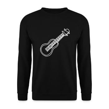 Ukulele Hawaii Sketch - Unisex Sweatshirt - black - Front - Alina (178cm) & Michal (187cm)