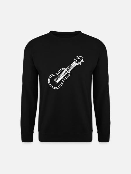 Ukulele Hawaii Skizze - Unisex Pullover - Schwarz