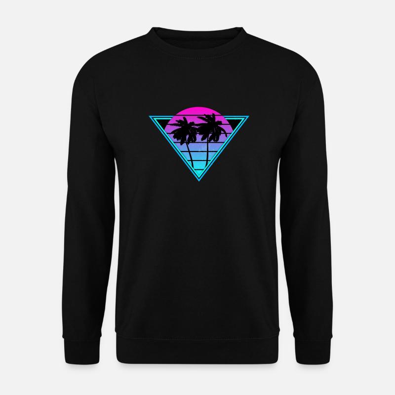 Retro Palm Trees - Unisex Sweatshirt - black
