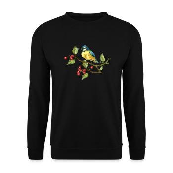 Colorful bird - Unisex Sweatshirt - black - Front - Alina (178cm) & Michal (187cm)