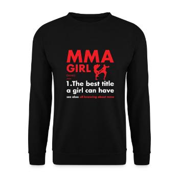 Sport Girl Definition MMA - Unisex Pullover - Schwarz - Vorne - Alina (178cm) & Michal (187cm)