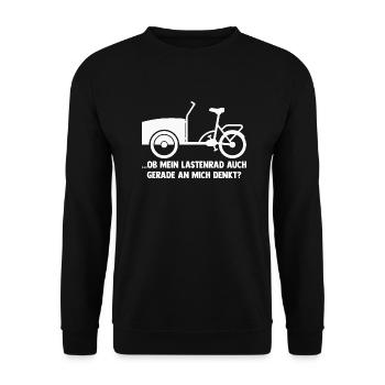 Fahrrad Lastenfahrrad Lastenrad - Unisex Pullover - Schwarz - Vorne - Alina (178cm) & Michal (187cm)