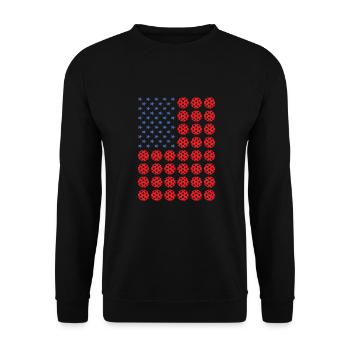 Sport Us Flag Floorball - Unisex Pullover - Schwarz - Vorne - Alina (178cm) & Michal (187cm)