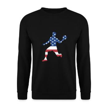 Ballon chasseur Sport Us Flag - Sweat-shirt Unisexe - noir - Devant - Alina (178cm) & Michal (187cm)