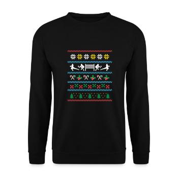 Sport X-Mas Christmas Beach Volleyball - Unisex Sweatshirt - black - Front - Alina (178cm) & Michal (187cm)