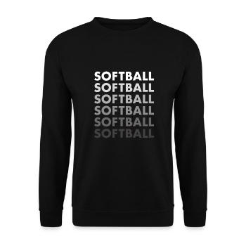 Sport Softball - Unisex Pullover - Schwarz - Vorne - Alina (178cm) & Michal (187cm)