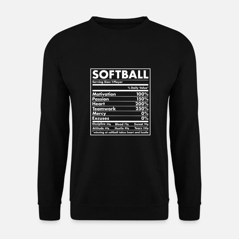 Sport Nutrition Softball - Unisex Pullover - Schwarz