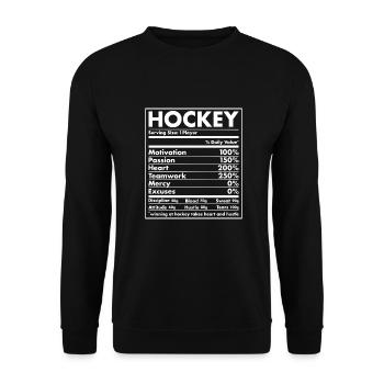 Sport Nutrition Hockey - Unisex Pullover - Schwarz - Vorne - Alina (178cm) & Michal (187cm)