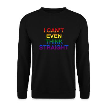 Je ne peux même pas penser chemise droite LGBTQ Gay Pride - Sweat-shirt Unisexe - noir - Devant - Alina (178cm) & Michal (187cm)