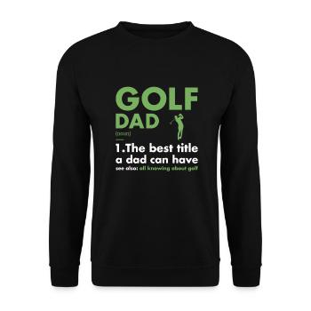 Sport Dad Définition Golf - Sweat-shirt Unisexe - noir - Devant - Alina (178cm) & Michal (187cm)