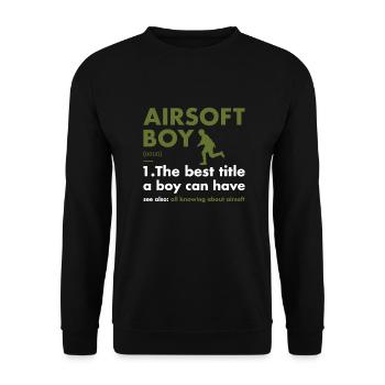 Sport Boy Definition Airsoft - Unisex Sweatshirt - black - Front - Alina (178cm) & Michal (187cm)
