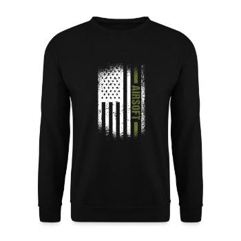 Sport Us Flag Airsoft - Unisex Sweatshirt - black - Front - Alina (178cm) & Michal (187cm)