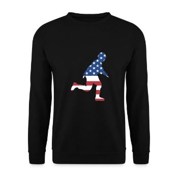 Sport Us Flag Airsoft - Unisex Sweatshirt - black - Front - Alina (178cm) & Michal (187cm)