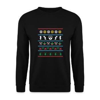 Sport X-Mas Christmas Paintball - Unisex Sweatshirt - black - Front - Alina (178cm) & Michal (187cm)