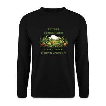 Selbstversorger - Unisex Pullover - Schwarz - Vorne - Alina (178cm) & Michal (187cm)