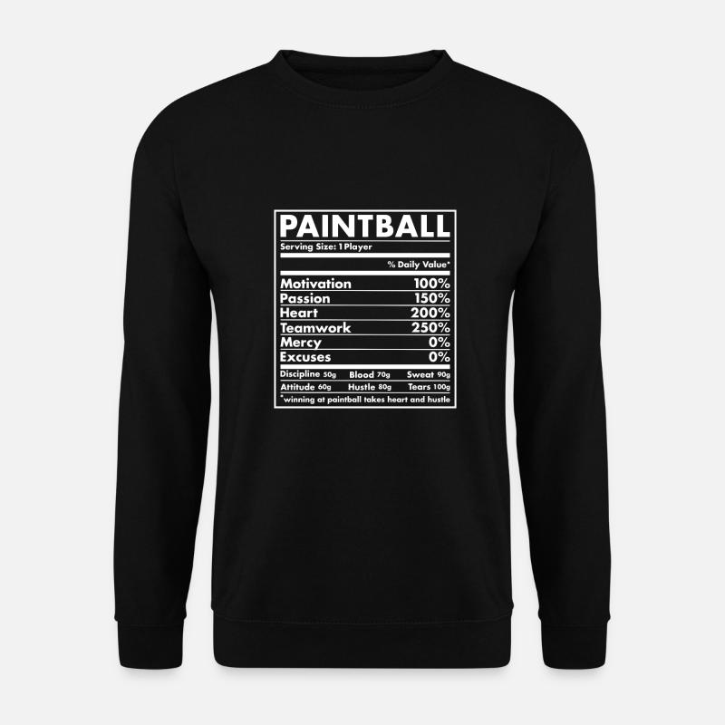 Sport Nutrition Paintball - Unisex Pullover - Schwarz