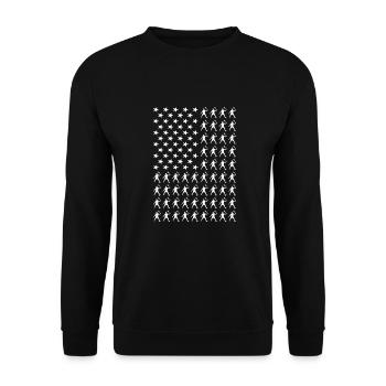Sport Us Flag Squash - Unisex Sweatshirt - black - Front - Alina (178cm) & Michal (187cm)