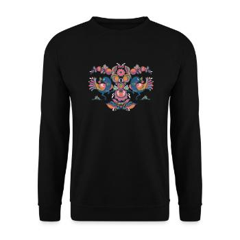Vögel - Unisex Pullover - Schwarz - Vorne - Alina (178cm) & Michal (187cm)