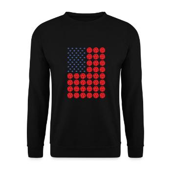 Sport Us Flag Pickleball - Unisex Sweatshirt - black - Front - Alina (178cm) & Michal (187cm)