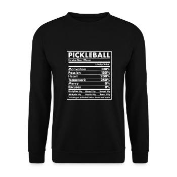 Nutrition sportive Pickleball - Sweat-shirt Unisexe - noir - Devant - Alina (178cm) & Michal (187cm)