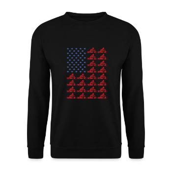 Sport Us Flag Go Kart - Unisex Pullover - Schwarz - Vorne - Alina (178cm) & Michal (187cm)