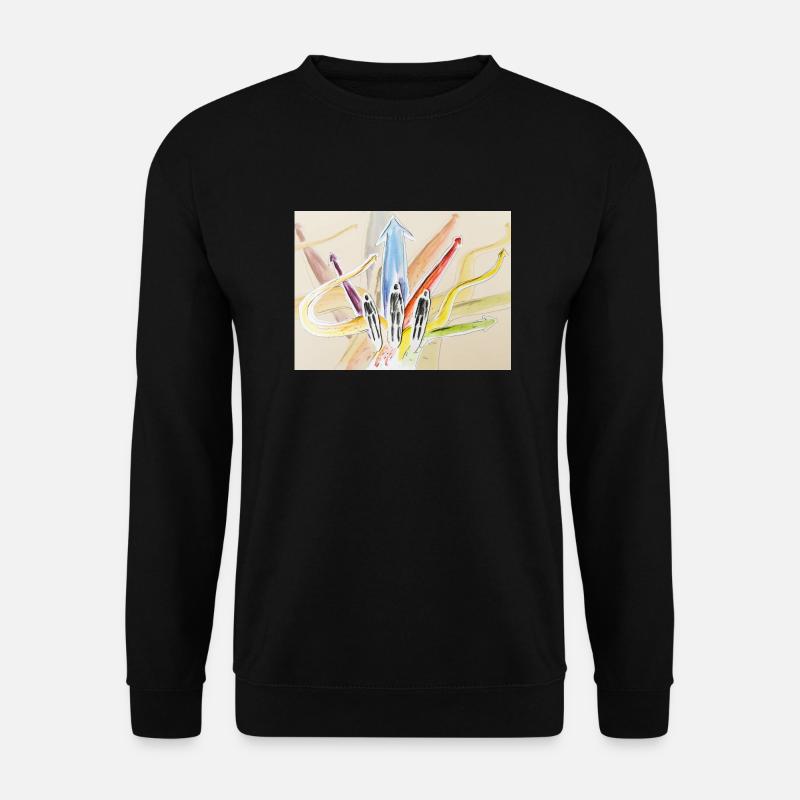 menschen wege - Unisex Pullover - Schwarz