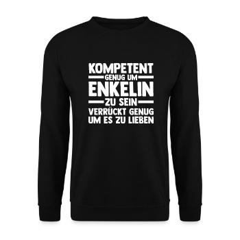 Enkelin - Unisex Pullover - Schwarz - Vorne - Alina (178cm) & Michal (187cm)
