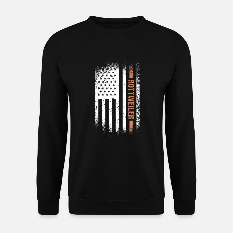 Drapeau américain Rottweiler - Sweat-shirt Unisexe - noir
