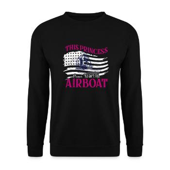 Cette princesse vient avec un hydroplane à hydroglisseur - Sweat-shirt Unisexe - noir - Devant - Alina (178cm) & Michal (187cm)