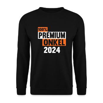 Werdender Onkel 2031 - Unisex Pullover - Schwarz - Vorne - Alina (178cm) & Michal (187cm)