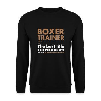 Boxer Trainer Definiton - Unisex Sweatshirt - black - Front - Alina (178cm) & Michal (187cm)