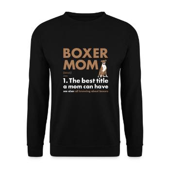 Boxer Mom Definition - Unisex Sweatshirt - black - Front - Alina (178cm) & Michal (187cm)
