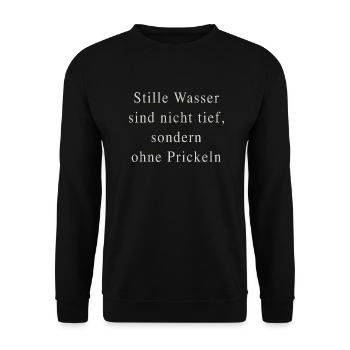 Stille Wasser - Unisex Pullover - Schwarz - Vorne - Alina (178cm) & Michal (187cm)