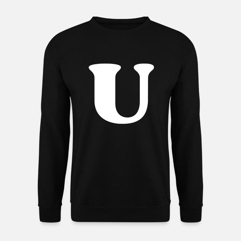 letter u - Unisex Sweatshirt - black