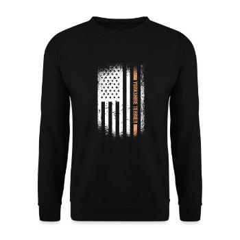 Yorkshire Terrier Us Flag - Sweat-shirt Unisexe - noir - Devant - Alina (178cm) & Michal (187cm)