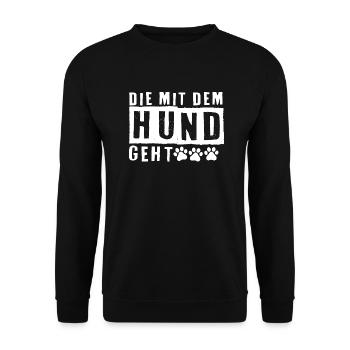 Hunde Hundefreund Haustier - Unisex Pullover - Schwarz - Vorne - Alina (178cm) & Michal (187cm)