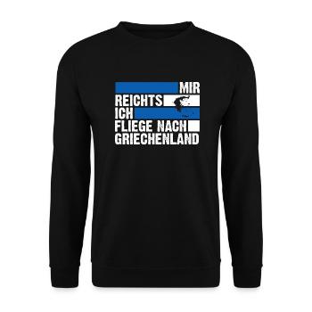Griechen Grieche Griechenland - Unisex Pullover - Schwarz - Vorne - Alina (178cm) & Michal (187cm)