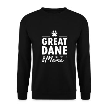 Maman dogue - Sweat-shirt Unisexe - noir - Devant - Alina (178cm) & Michal (187cm)