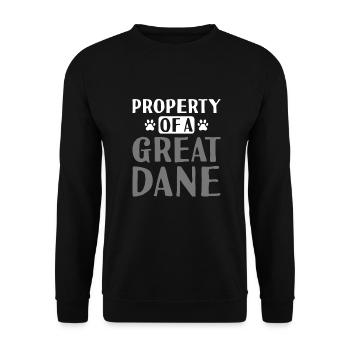 Propriété D’un Dogue Allemand - Sweat-shirt Unisexe - noir - Devant - Alina (178cm) & Michal (187cm)