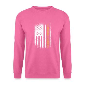 Airedale Terrier Us drapeau - Sweat-shirt Unisexe - rose - Devant