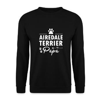 Airedale Terrier Dad - Unisex Sweatshirt - black - Front - Alina (178cm) & Michal (187cm)