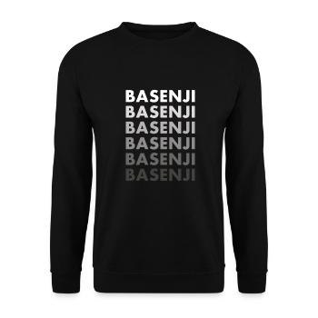 Dog Basenji - Unisex Sweatshirt - black - Front - Alina (178cm) & Michal (187cm)