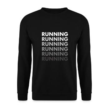 Sport Running - Unisex Sweatshirt - black - Front - Alina (178cm) & Michal (187cm)