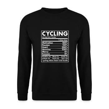 Sport Nutrition Cycling - Unisex Pullover - Schwarz - Vorne - Alina (178cm) & Michal (187cm)