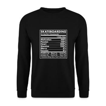 Sport Nutrition Skateboarding - Unisex Pullover - Schwarz - Vorne - Alina (178cm) & Michal (187cm)