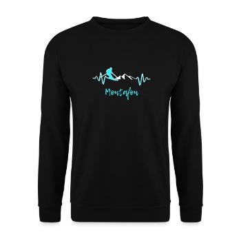 Skifahren Montafon - Unisex Pullover - Schwarz - Vorne - Alina (178cm) & Michal (187cm)