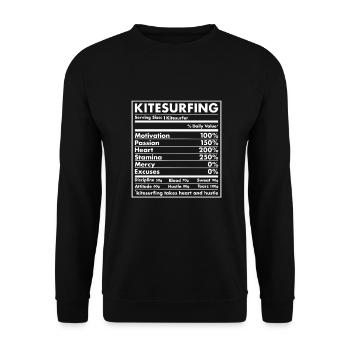 Sport Nutrition Kitesurfing - Unisex Sweatshirt - black - Front - Alina (178cm) & Michal (187cm)