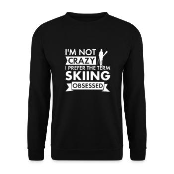 Sport Je ne suis pas fou de ski - Sweat-shirt Unisexe - noir - Devant - Alina (178cm) & Michal (187cm)