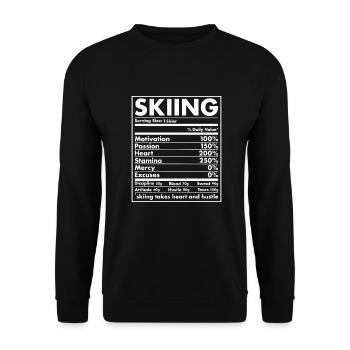 Sport Nutrition Skiing - Unisex Pullover - Schwarz - Vorne - Alina (178cm) & Michal (187cm)